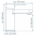 DOECO 342 wastafelkraan Chroom