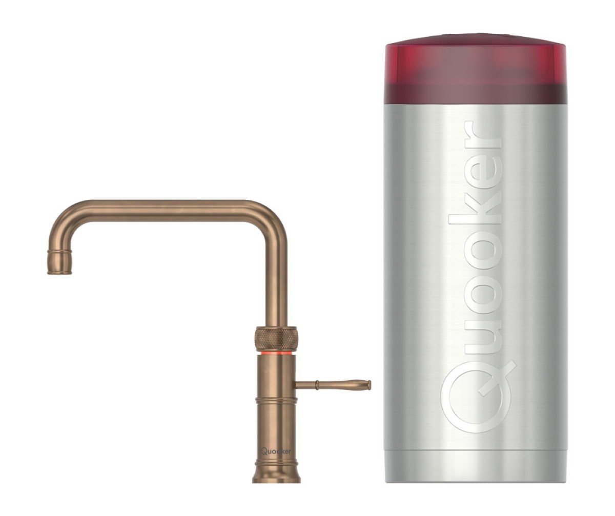 Quooker® COMBI+ Classic Fusion Square Messing Patina
