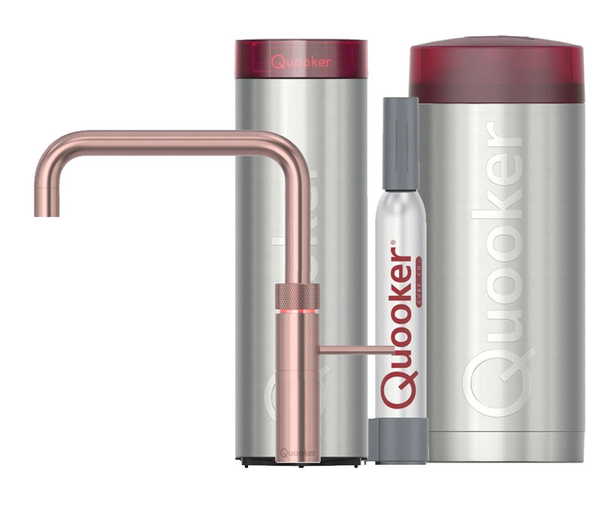 Quooker® COMBI+ CUBE Fusion Square Rosé Koper Quooker® COMBI+ CUBE Fusion Square Rosé Koper
