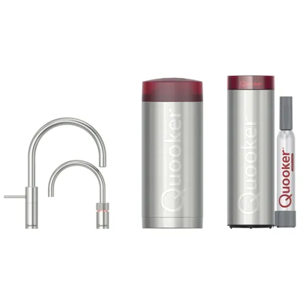 Quooker® COMBI CUBE Nordic Round Twintaps RVS