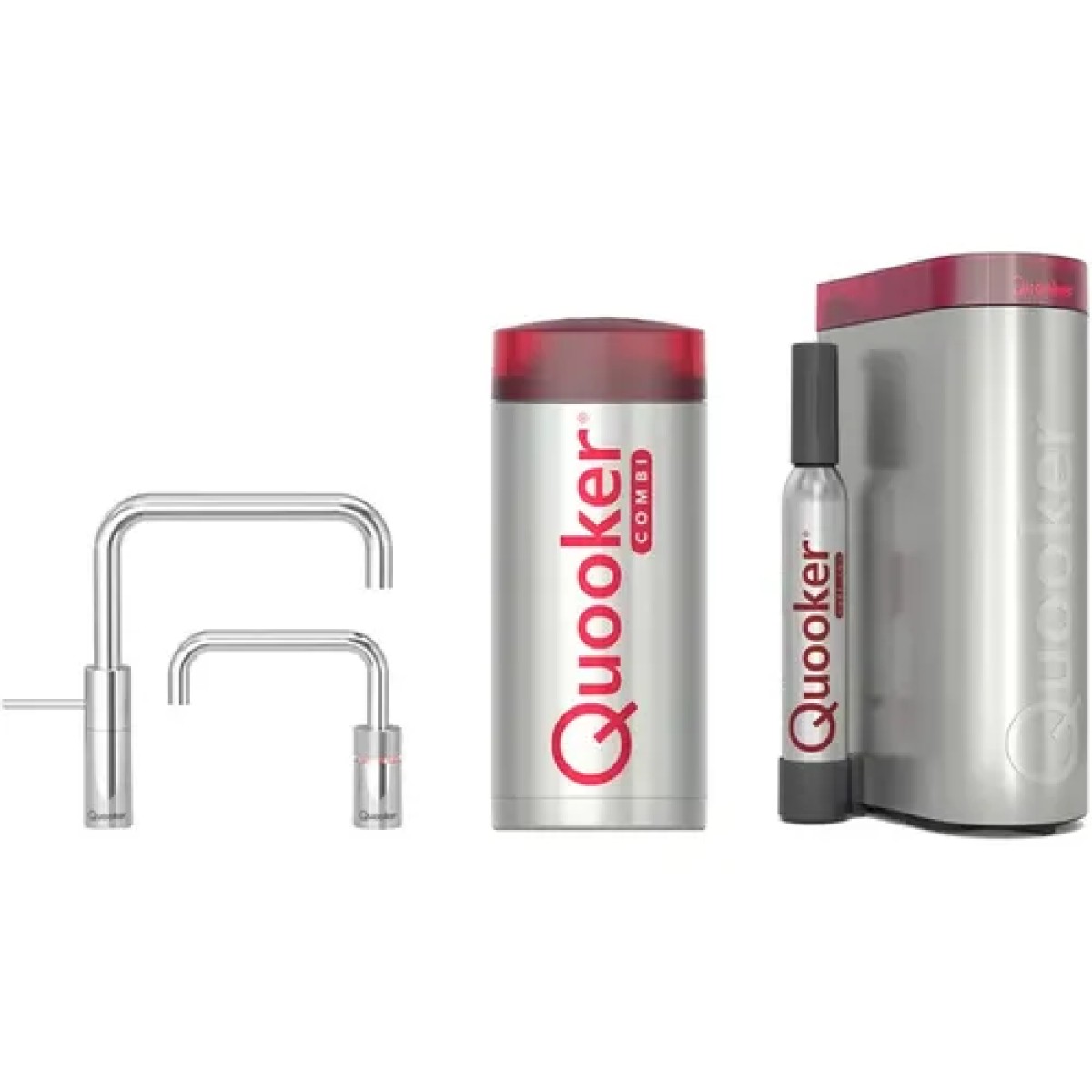 Quooker® COMBI+ CUBE Nordic Square Twintaps Chroom