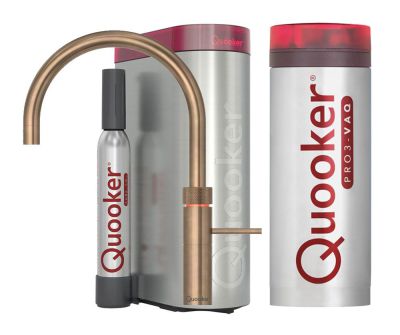 Quooker® PRO3 CUBE Fusion Round Messing Patina