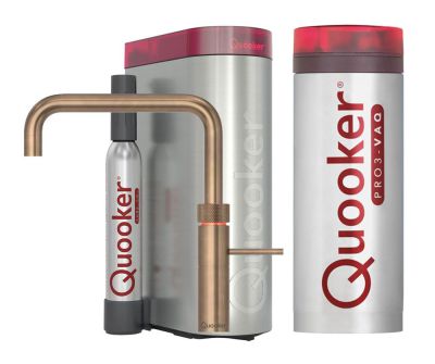 Quooker® PRO3 CUBE Fusion Square Messing Patina